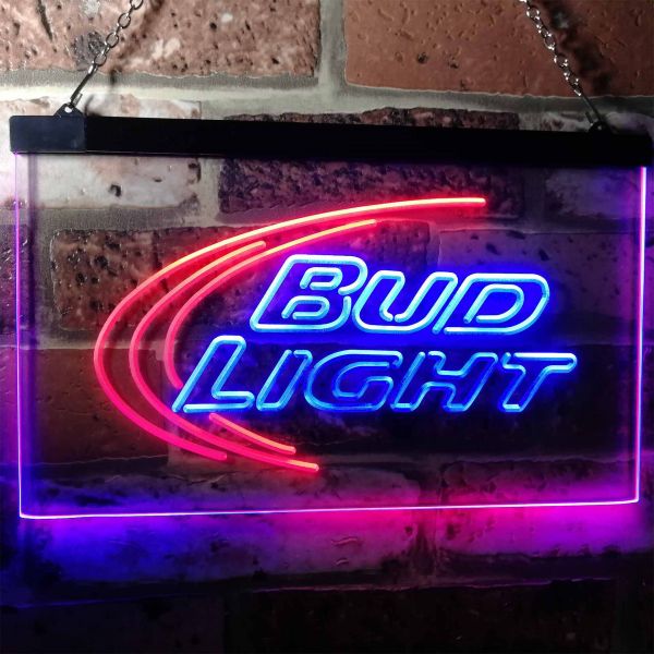 Bud Light Classic Logo Dual LED Neon Light Sign